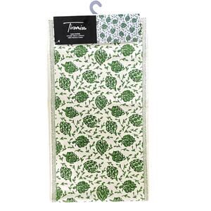 TIRAMISU 100% Premium Cotton Table Runner Green Dancing Artichoke 14 X 108 NEW